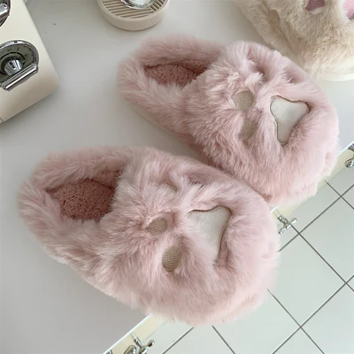 Cute Cat Paw Cotton Slippers HA1340 - Image 7