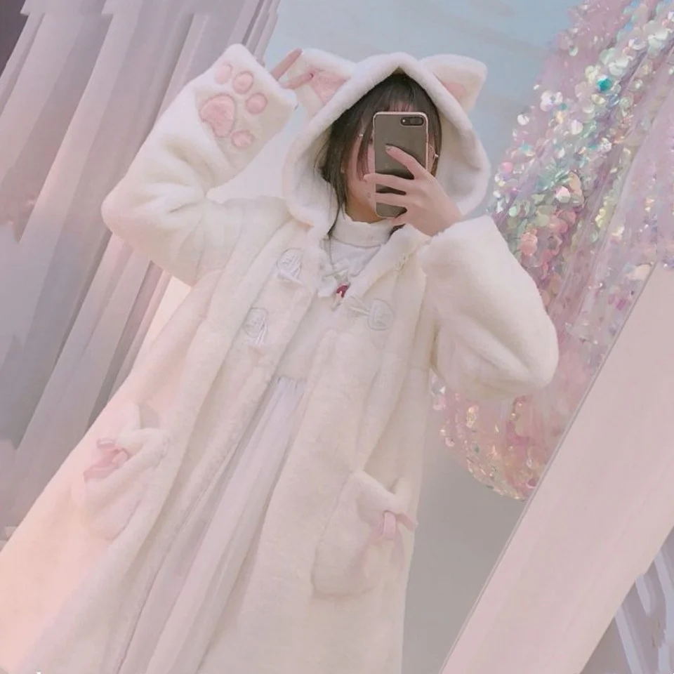 Cute cat paw plush coat HA1458 - Image 2
