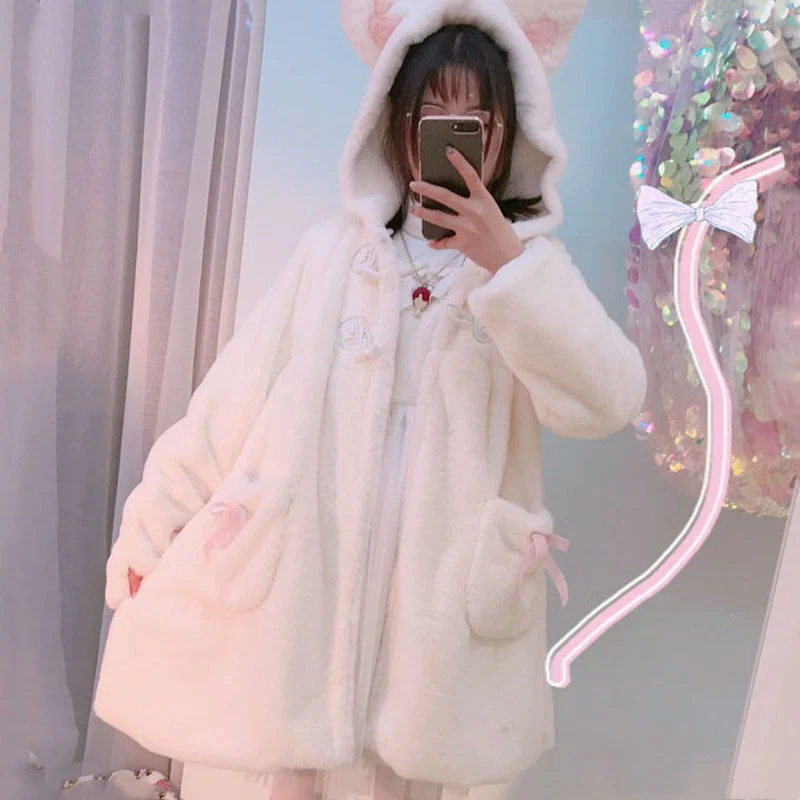 Cute cat paw plush coat HA1458 - Image 4