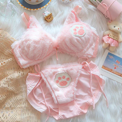 Cute cat plush underwear   HA1292 - Image 8