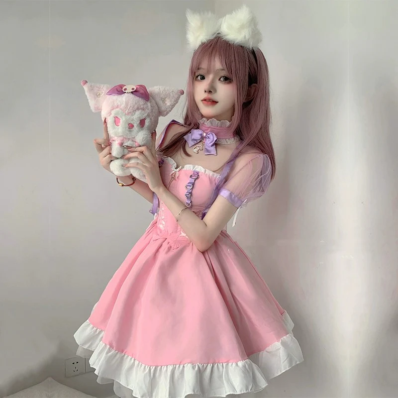 Cute cos pink dress HA1634 - Image 5