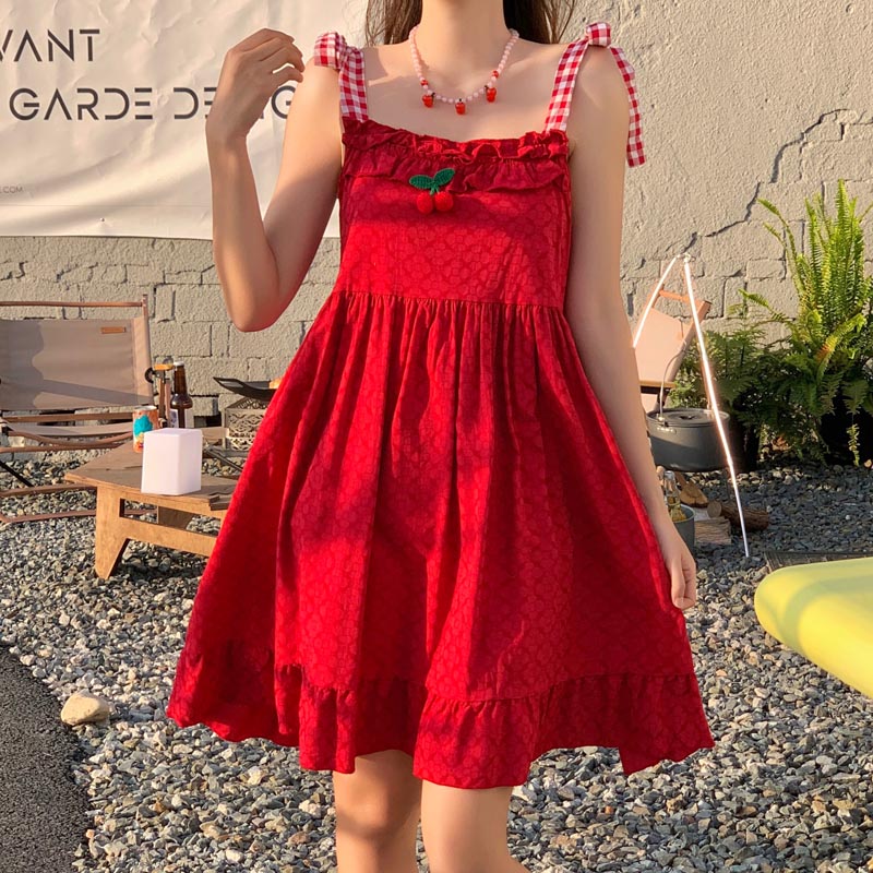 Cute cherry dress HA1063 - Image 2