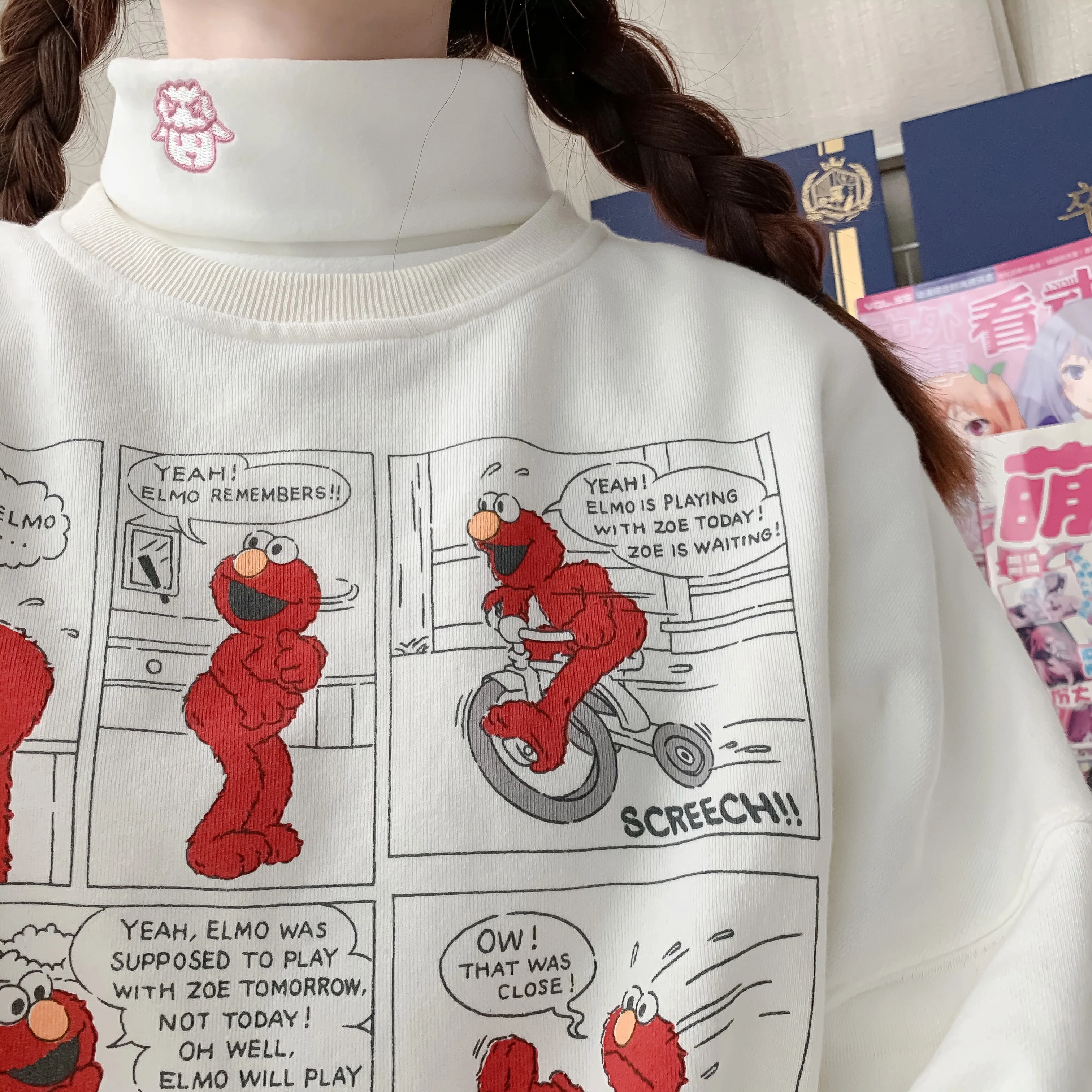 Cute Embroidered Long Sleeve T-Shirt   HA1170 - Image 4