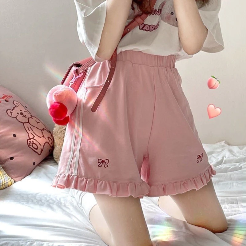 Cute embroidered slim shorts    HA0572 - Image 5
