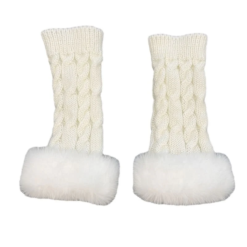 Cute Fingerless Knit Gloves HA1433 - Image 5