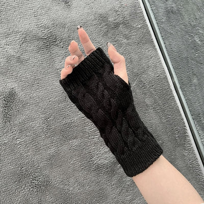 Cute Fingerless Knit Gloves HA1433 - Image 9