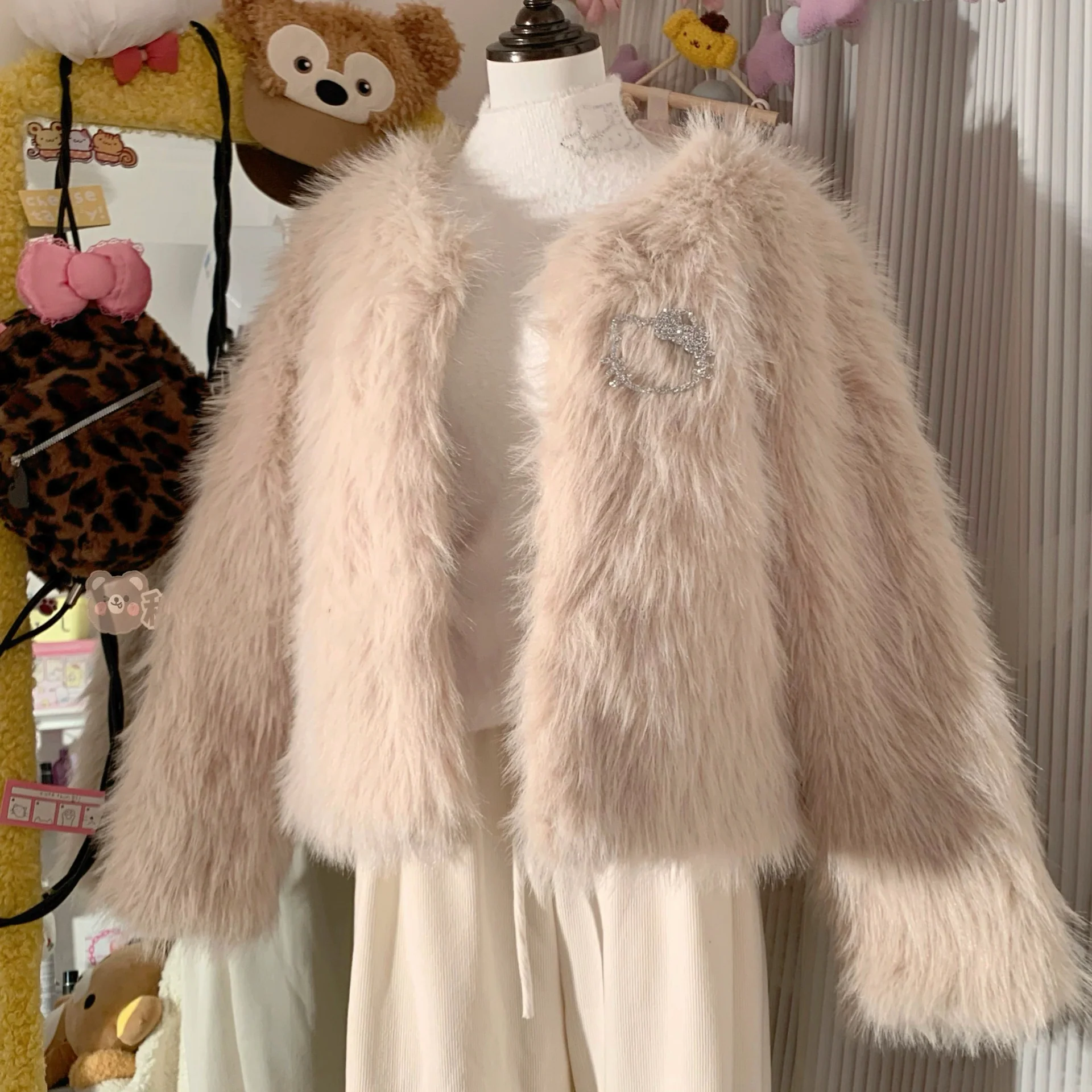 Cute furry coat HA2376 - Image 3