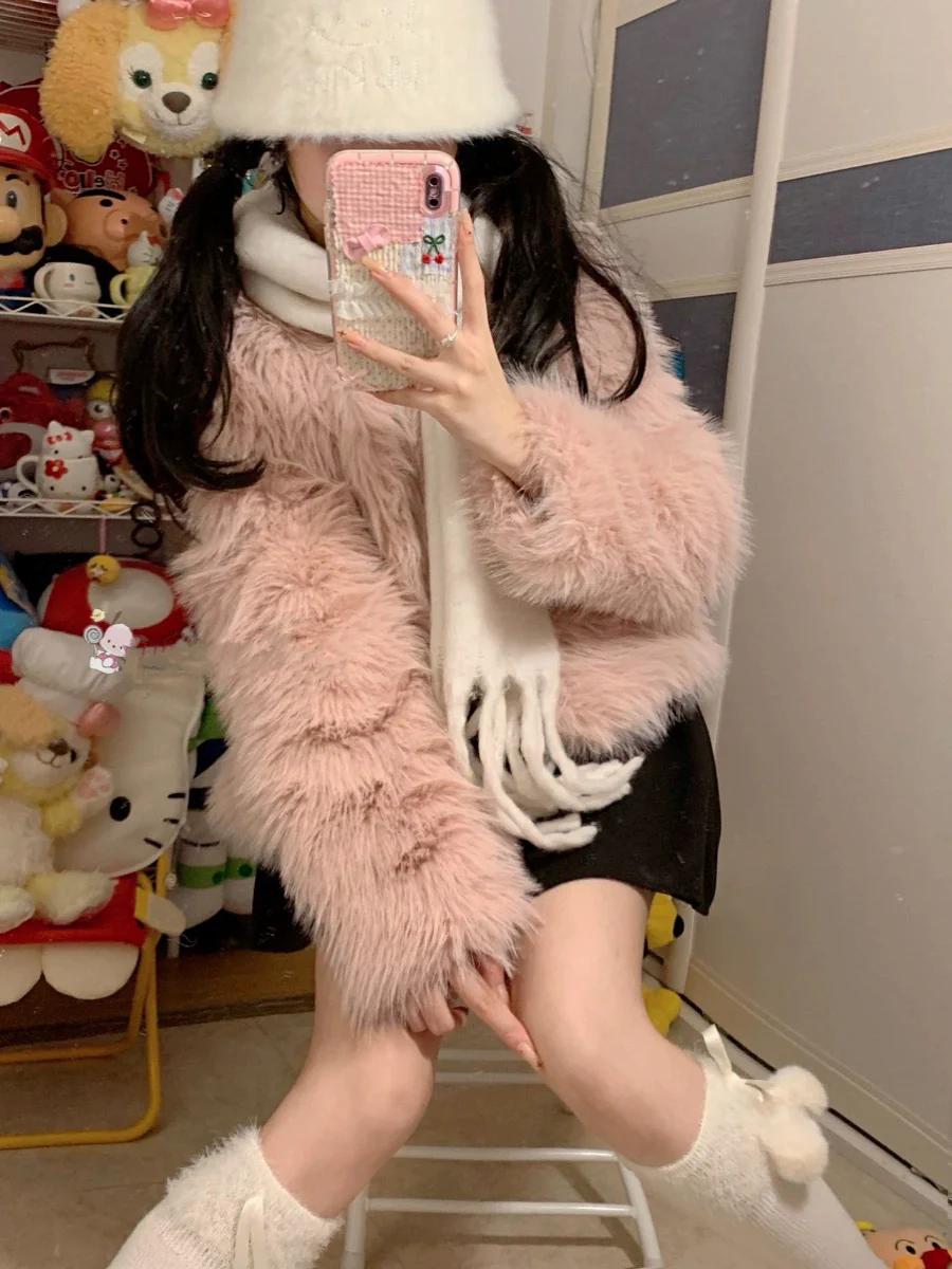 Cute furry coat HA2376 - Image 4