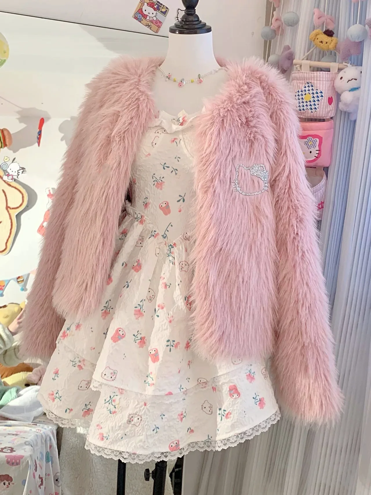 Cute furry coat HA2376 - Image 6