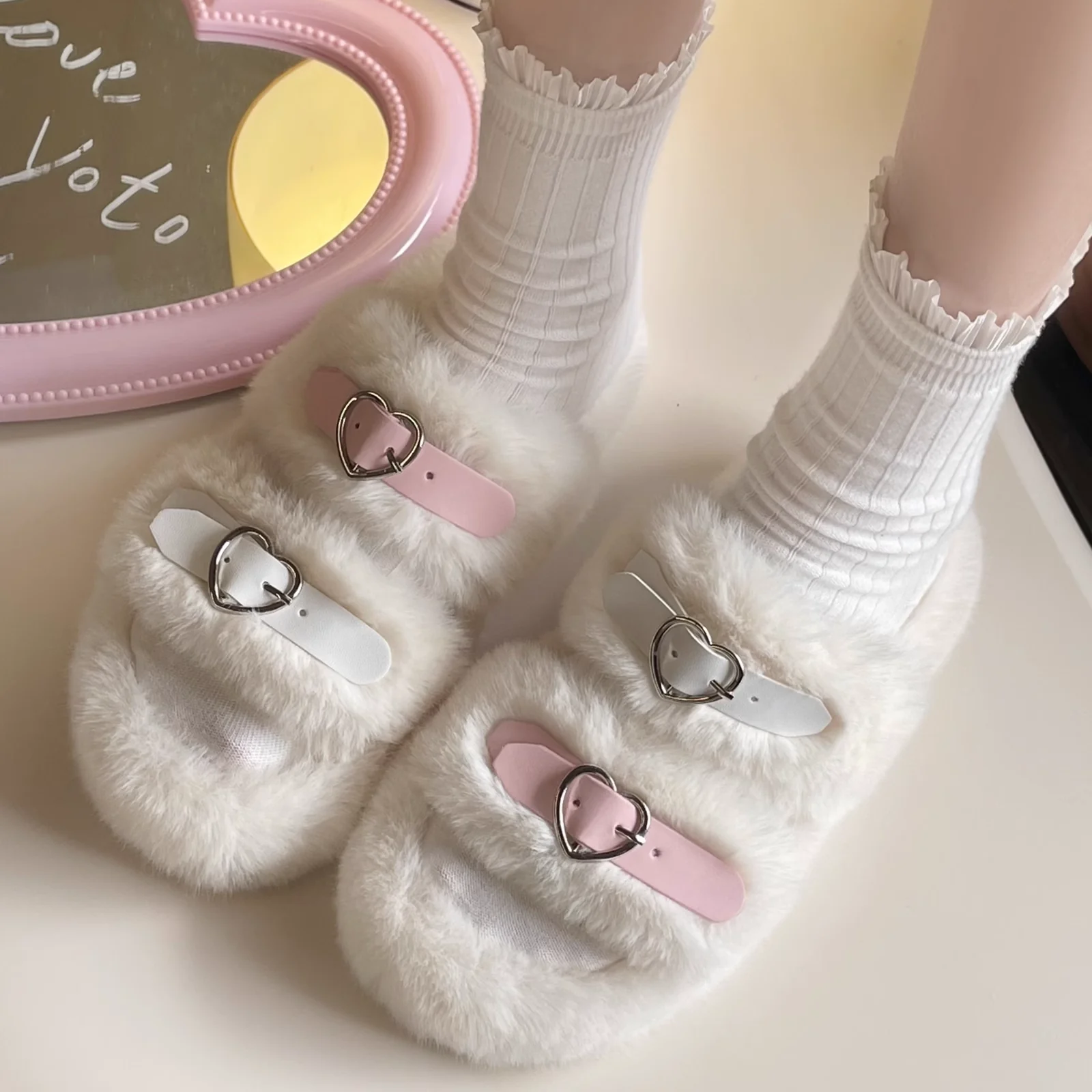 Cute furry slippers HA2280 - Image 2