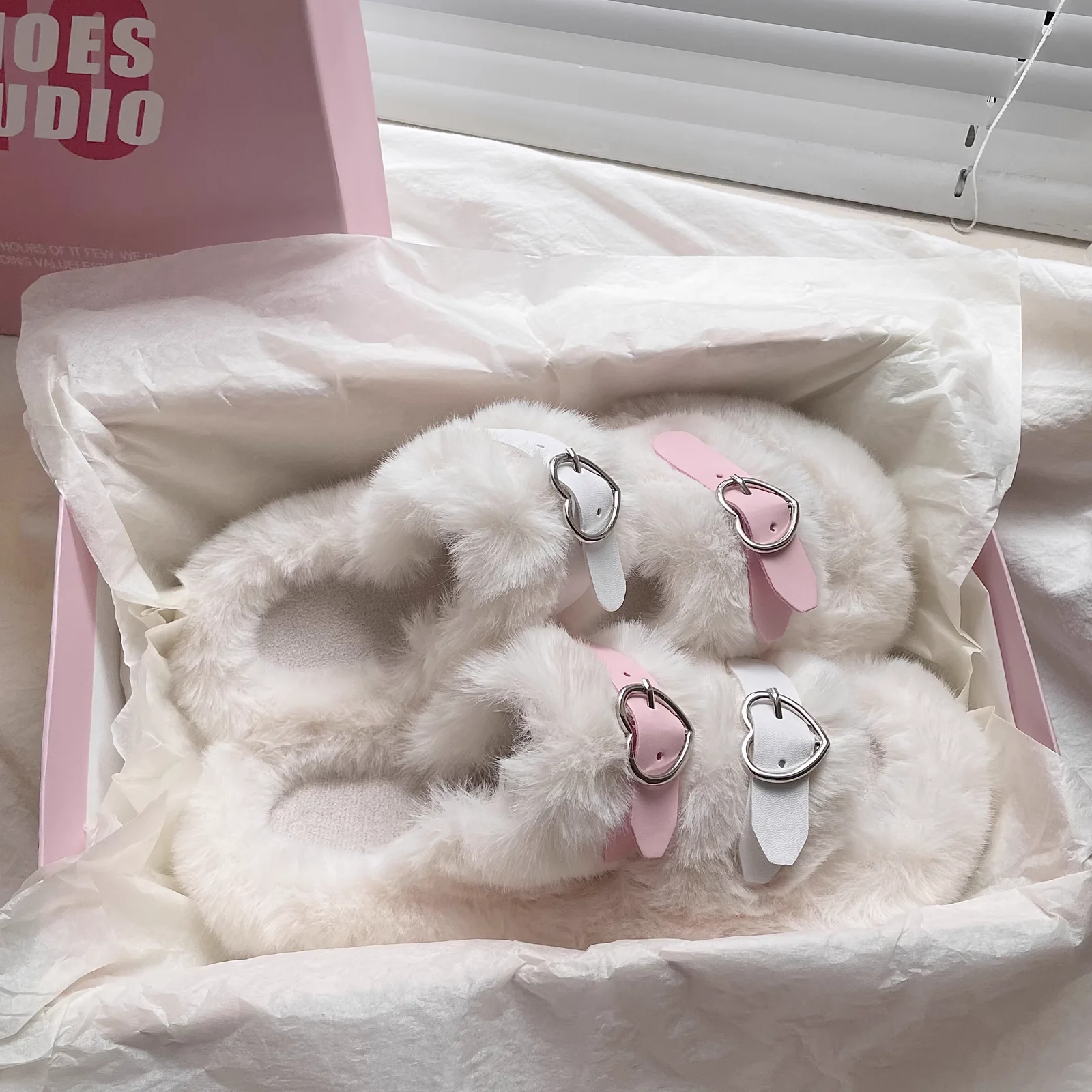 Cute furry slippers HA2280 - Image 3