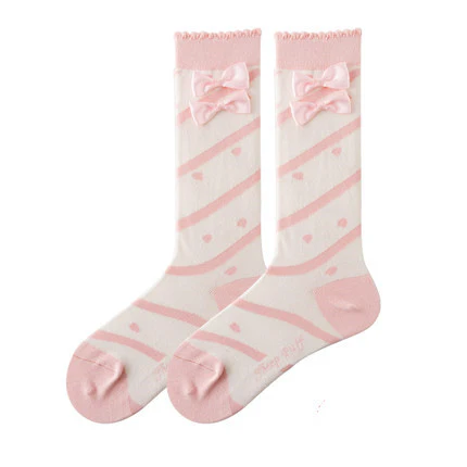 Cute girly mid tube cotton socks    HA0498 - Image 7