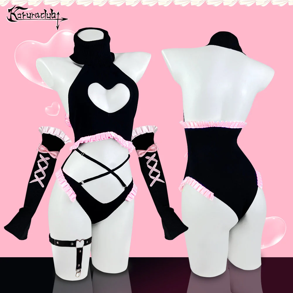 Cute Heart Shape Bodysuit Lingerie KO75 - Image 5