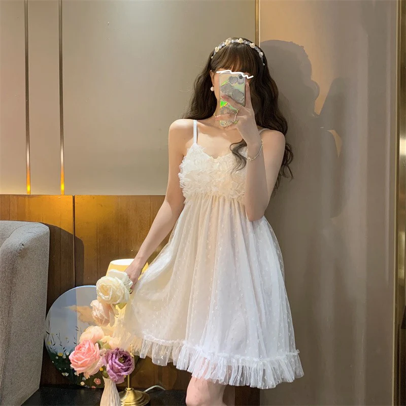 Cute heart-shaped mesh nightdress HA1615 - Image 5