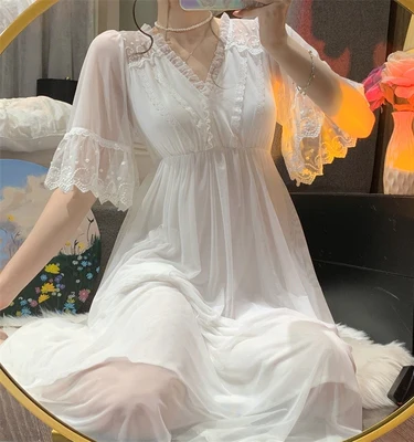 Cute heart-shaped mesh nightdress HA1615 - Image 7
