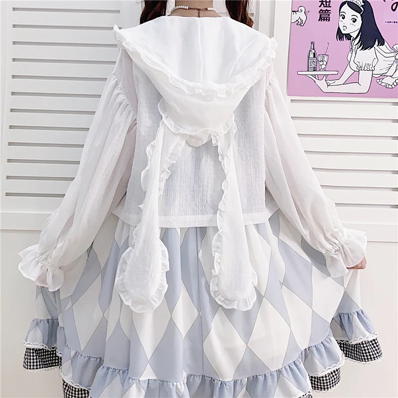 Cute Hooded Rabbit Ear Cardigan HA0355 - Image 5