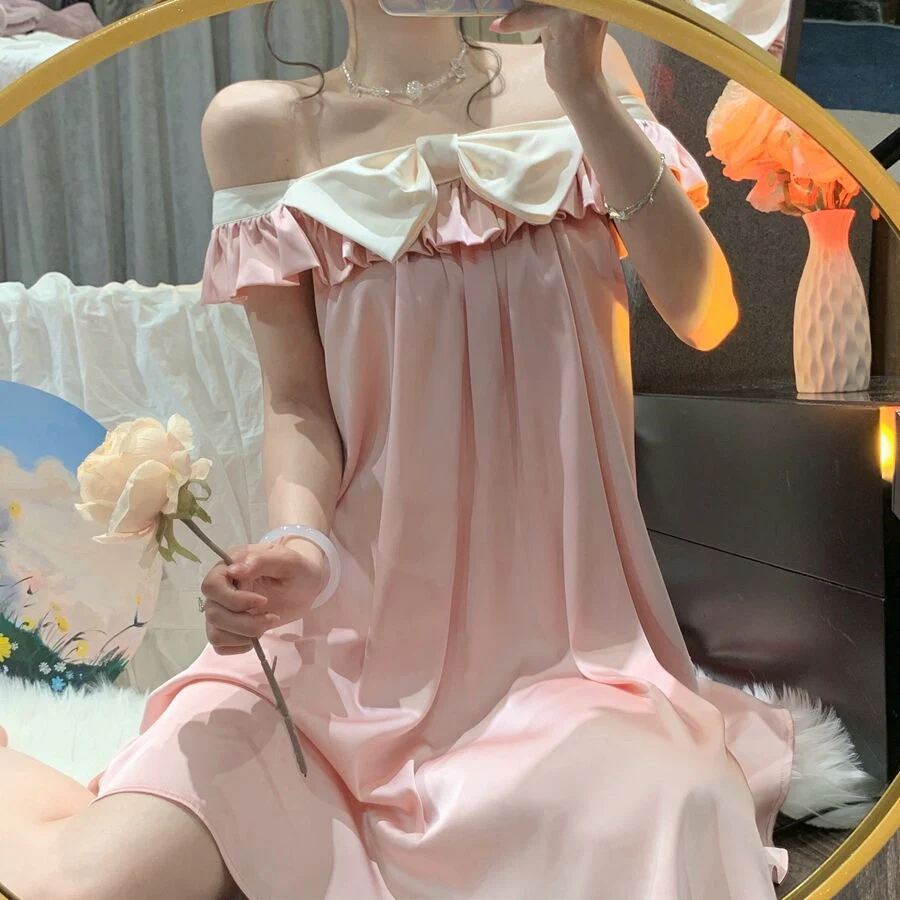 Cute ice silk suspender nighttime   HA1092 - Image 3