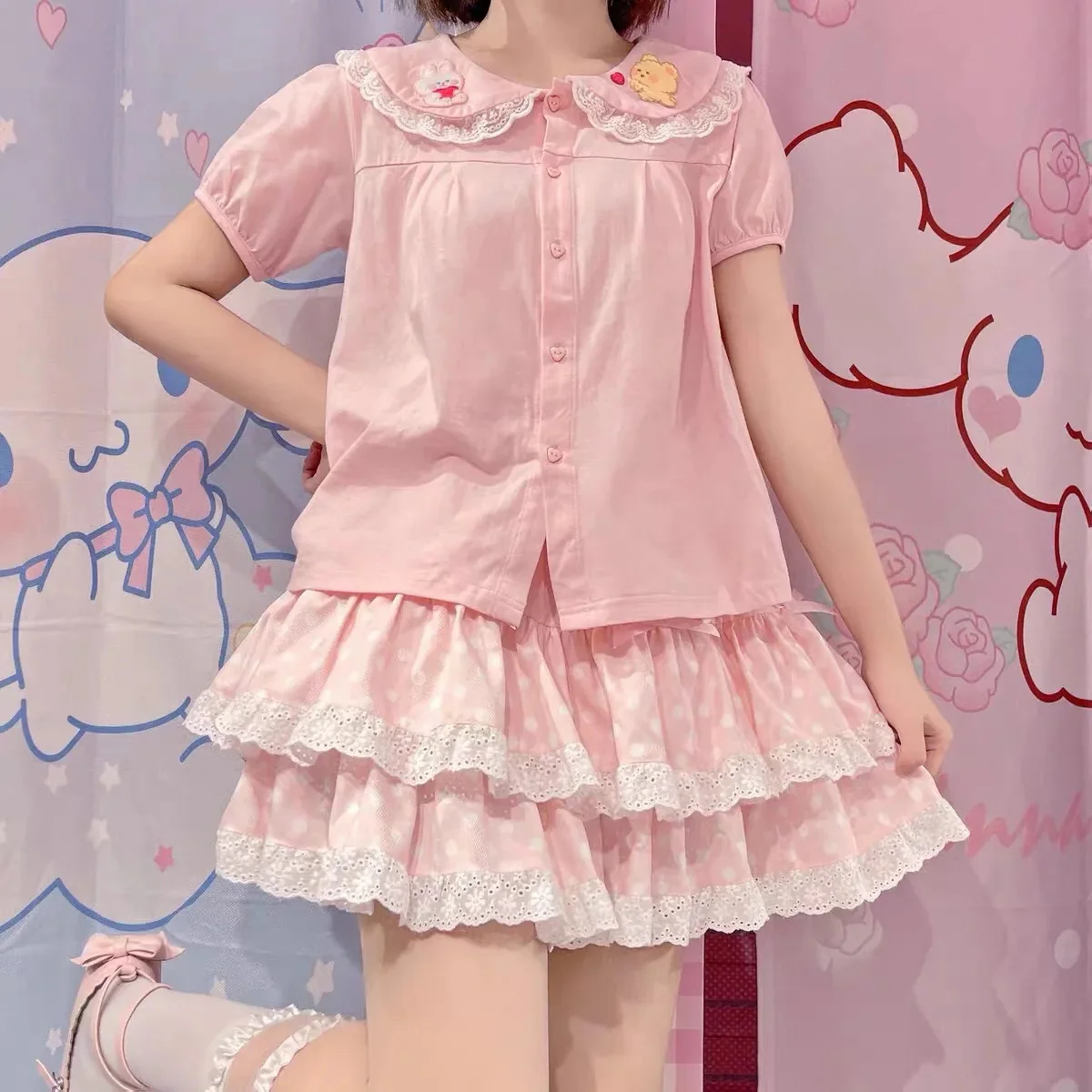 Cute lace cake A-line skirt HA1155 - Image 3