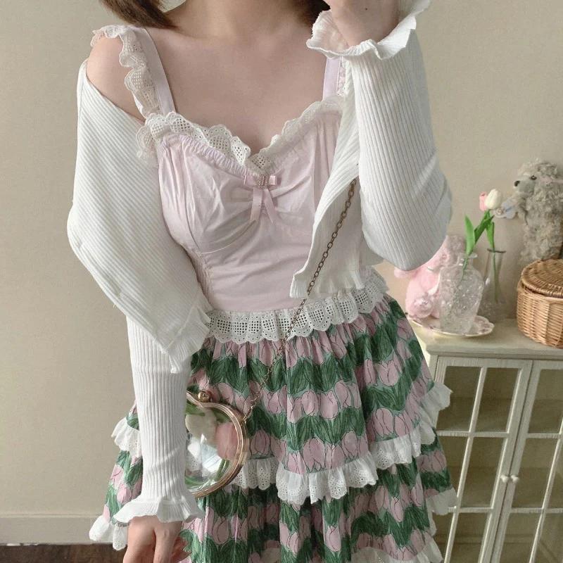 Cute Lace Camisole Top HA1328 - Image 3