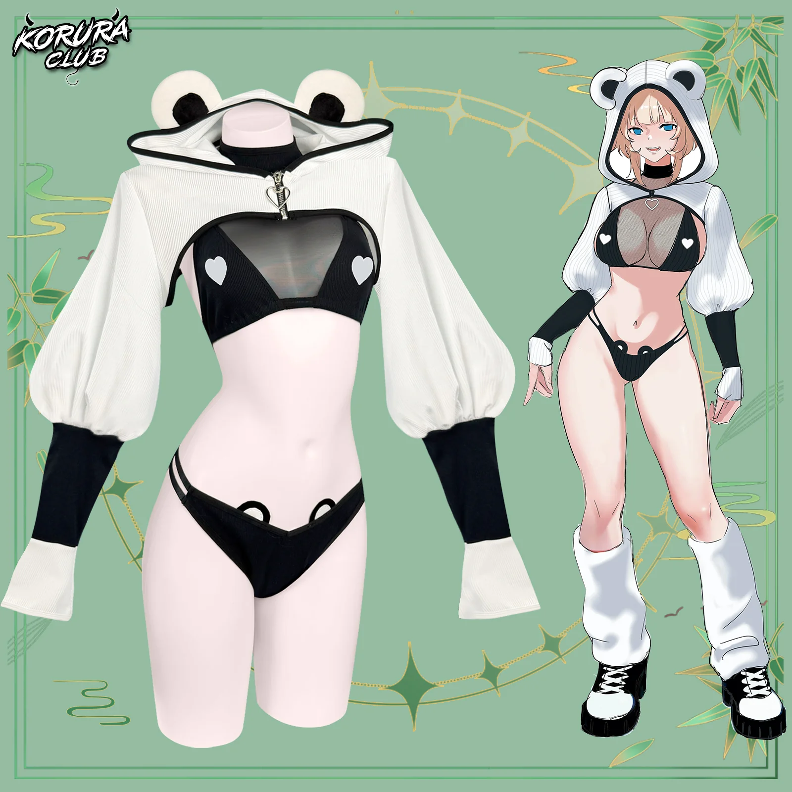 Cute Panda Cosplay Costume KO136 - Image 3