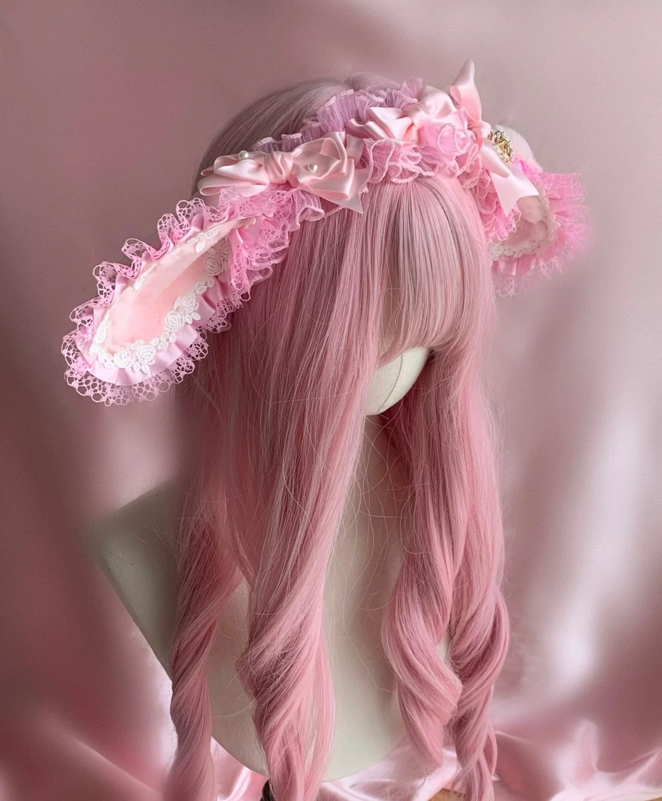 Cute pink bunny ears headband HA29737 - Image 5
