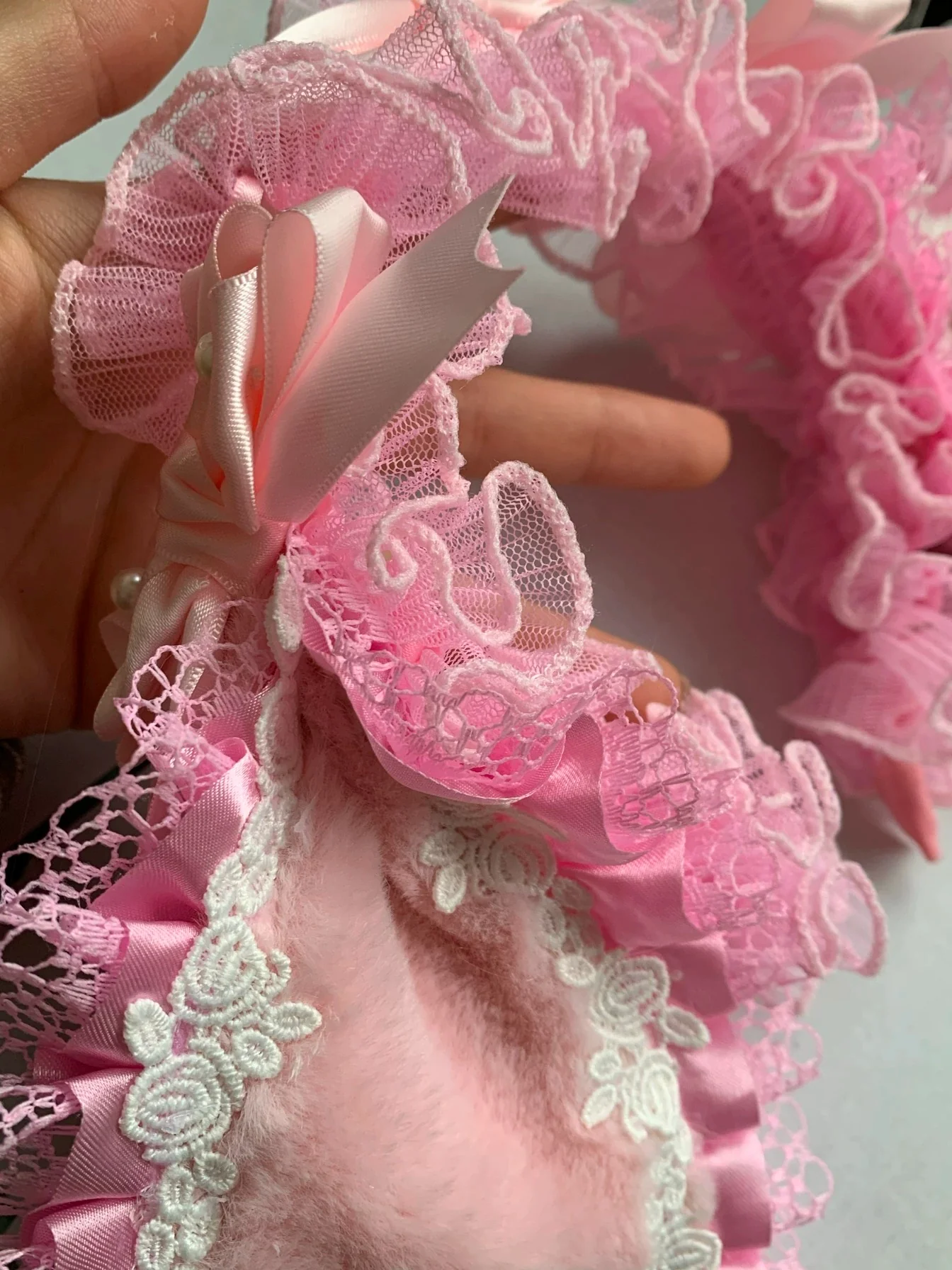 Cute pink bunny ears headband HA29737 - Image 7