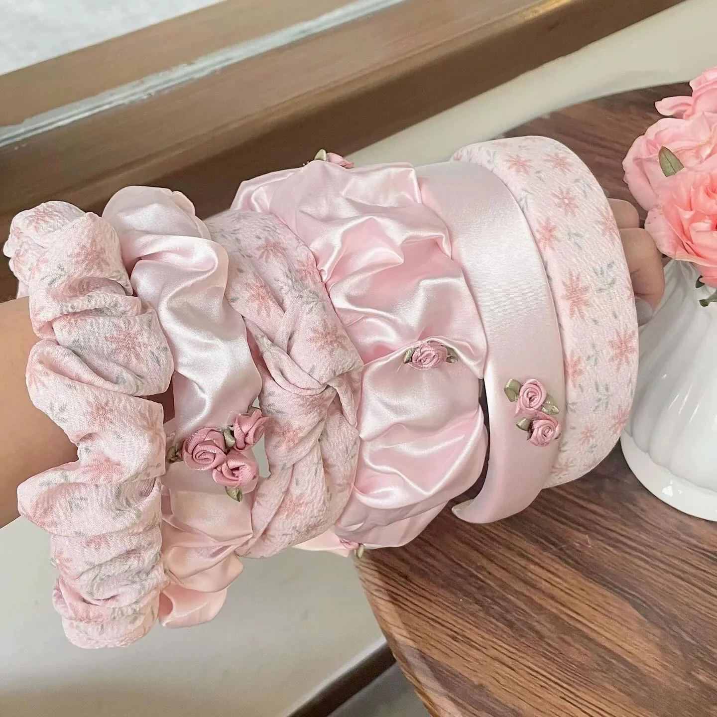 Cute pink headband HA2450 - Image 2