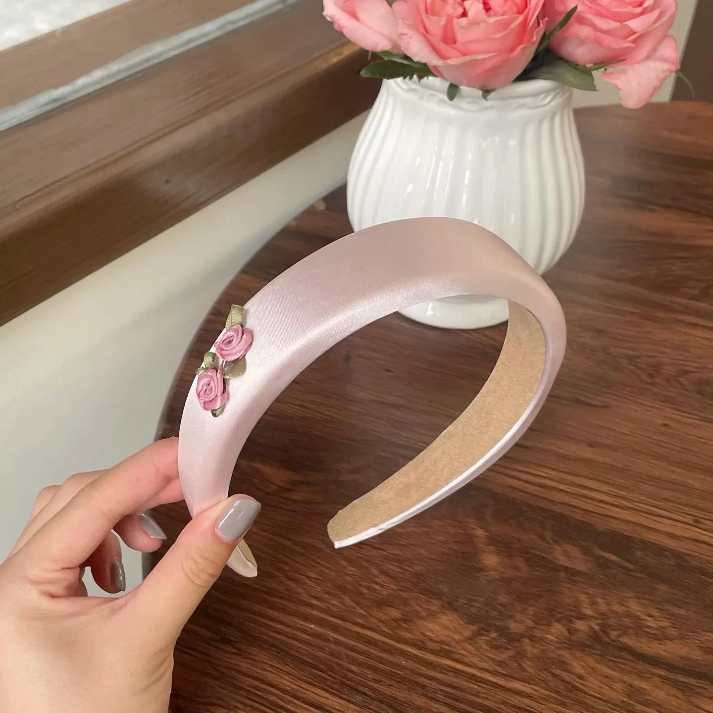 Cute pink headband HA2450 - Image 4