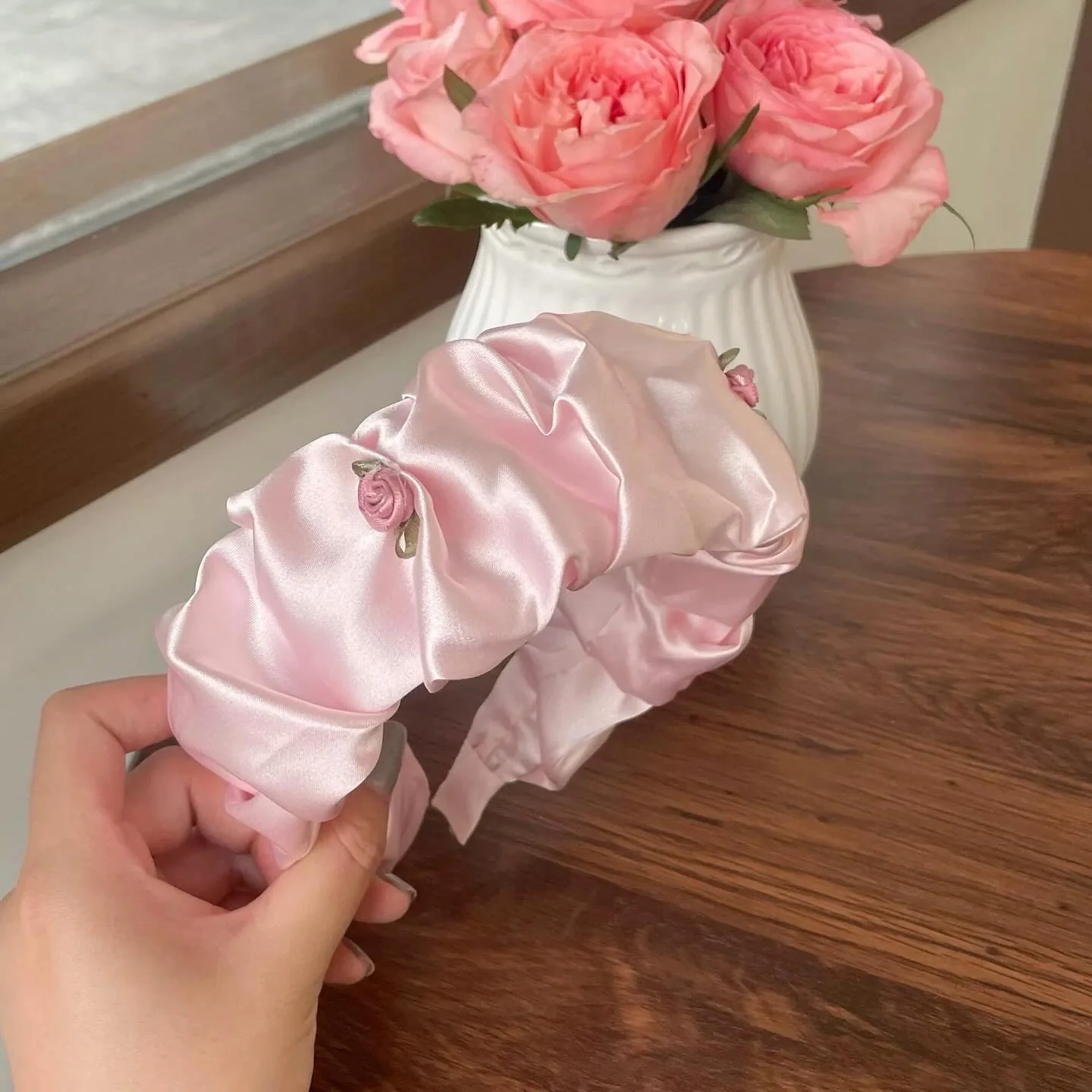 Cute pink headband HA2450 - Image 6
