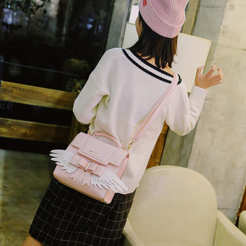 Cute Pink Sakura Wings Tote Bag   HA0788 - Image 3