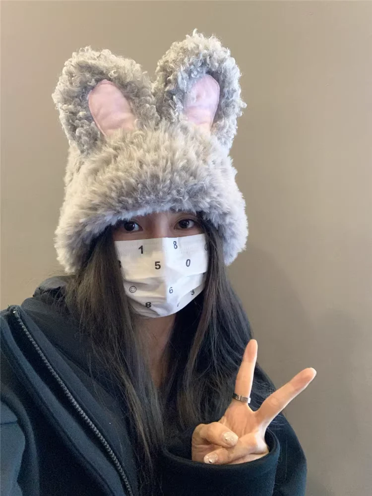 Cute plush bunny ears hat HA2236 - Image 5