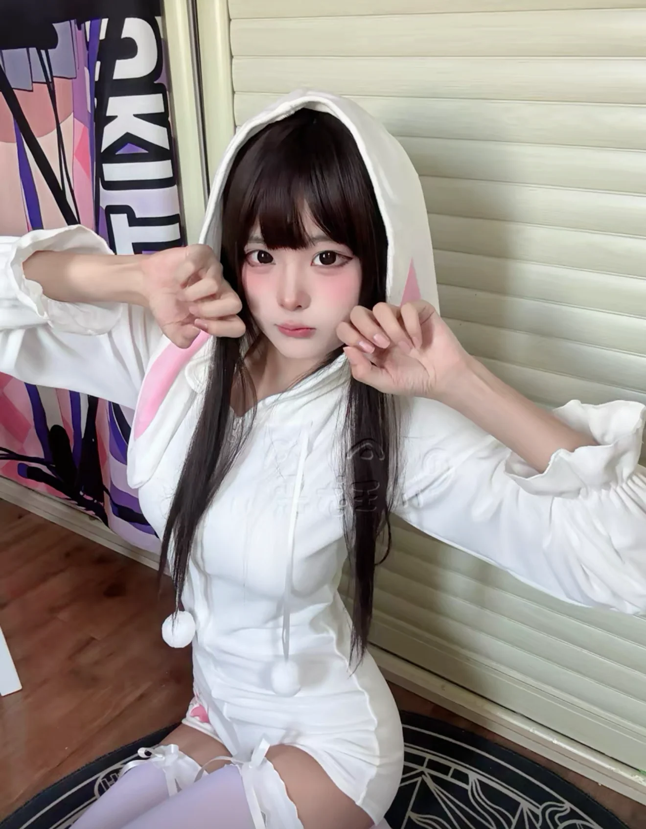 Cute Plush Bunny jumpsuit HA2860 - Image 3