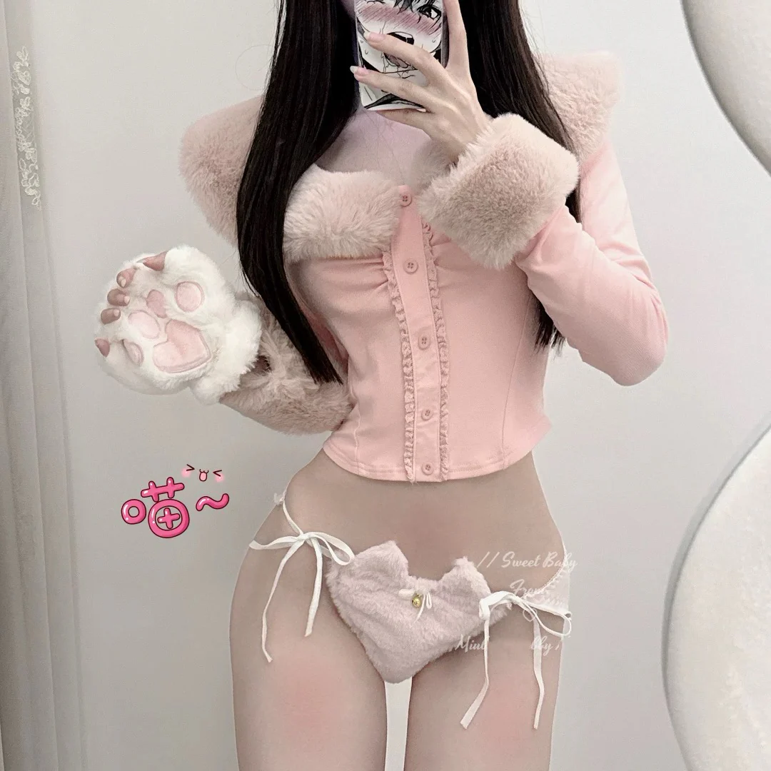 Cute plush cat ear panties HA2752 - Image 5
