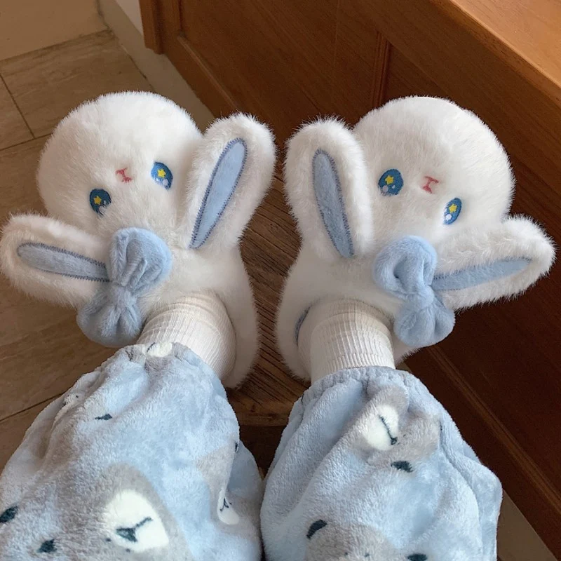 Cute Rabbit Cotton Slippers   HA1336 - Image 4