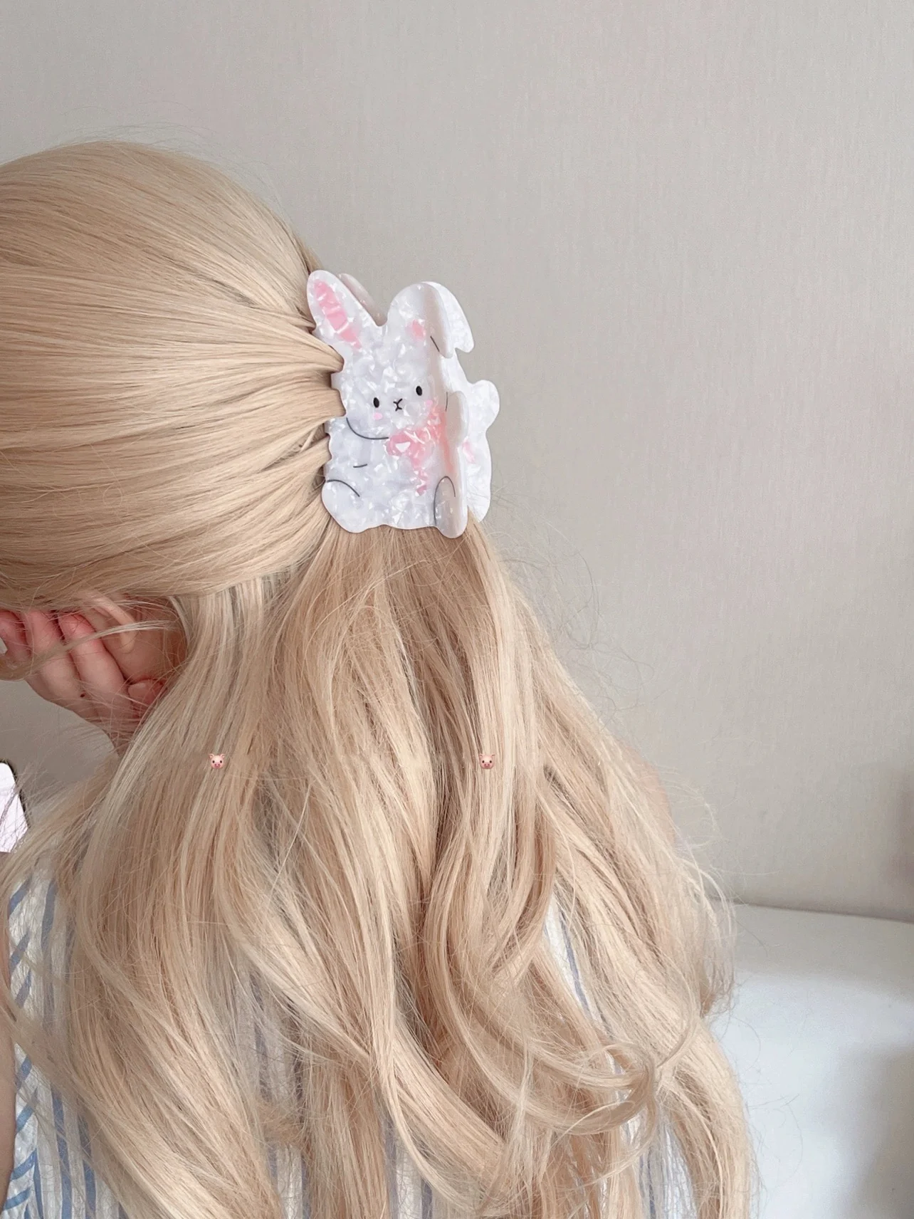 Cute rabbit hairpin HA2576 - Image 4