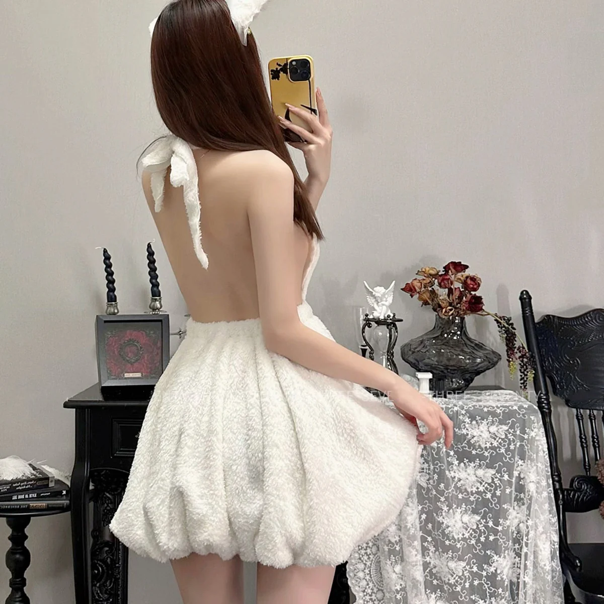 Cute rabbit plush dress HA2504 - Image 3