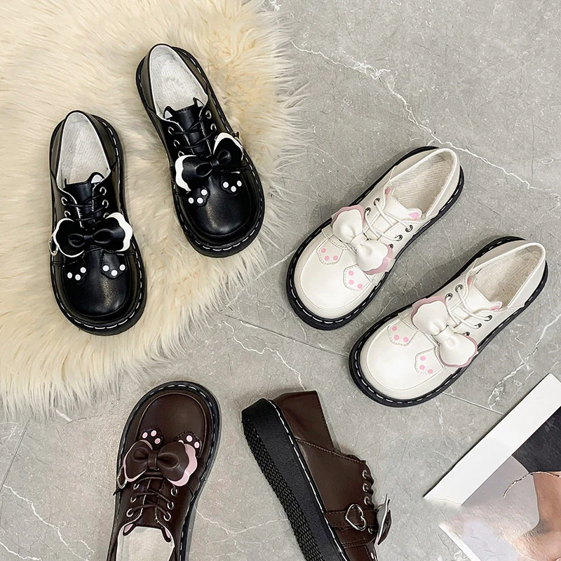 Cute round toe leather shoes   HA0559 - Image 3