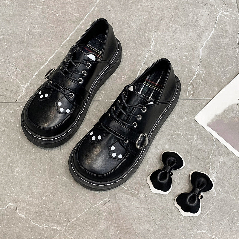 Cute round toe leather shoes   HA0559 - Image 8