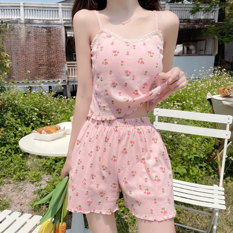 Cute Sling Pajamas Homewear Set   HA0824 - Image 5