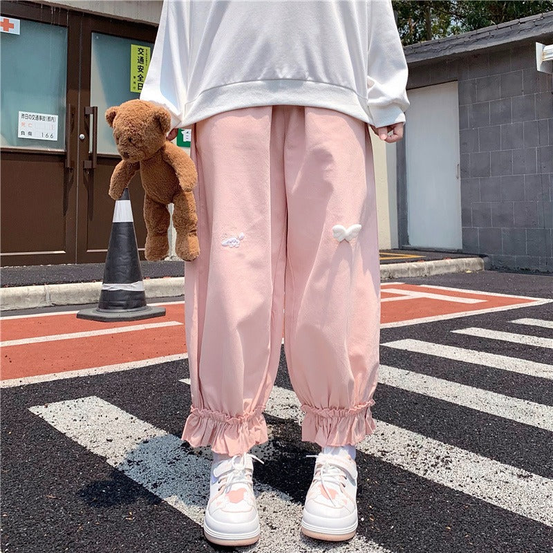 Cute soft sister pants flower bud pants   HA0567 - Image 4