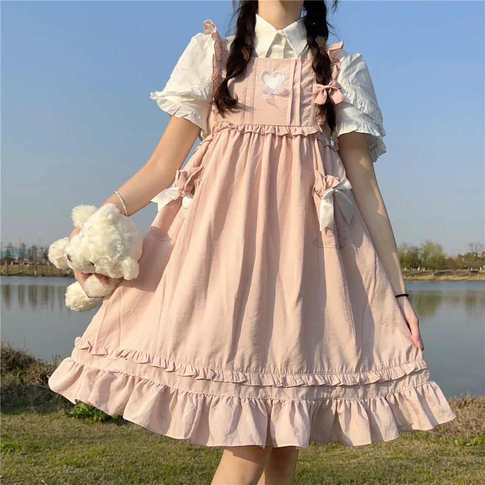 sweet and cute suspender dress  HA0818 - Image 3