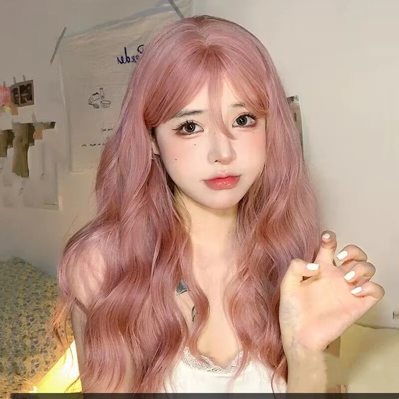 Daily gray pink long curly hair HA1654 - Image 6