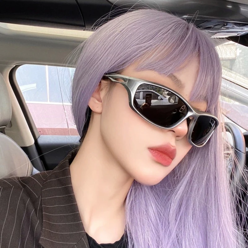 Daily gray -purple long straight hair   HA1669 - Image 2