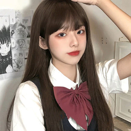 Daily natural cute girl with long straight hair  HA0148 - Image 2