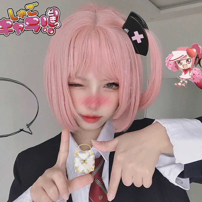 Daily Pink Short Straight Hair  HA0242 - Image 3