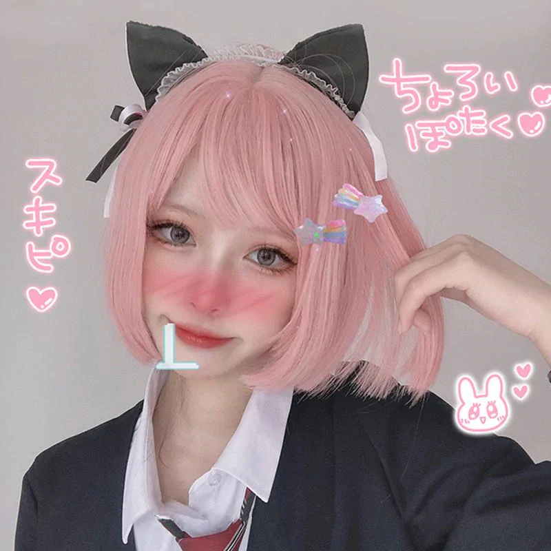 Daily Pink Short Straight Hair  HA0242 - Image 5