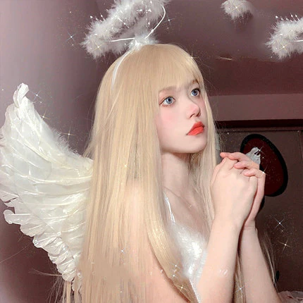 Daily sweet and cute blonde long straight hair   HA0163 - Image 4