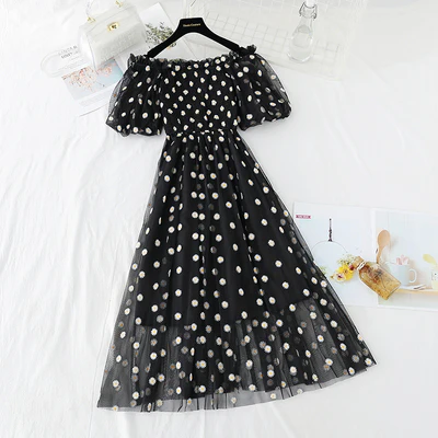 Daisy Embroidered Mesh Dress  HA0791 - Image 6