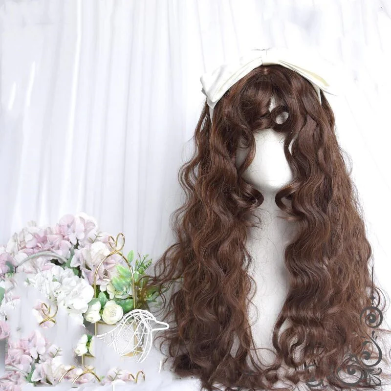 Dark Brown Red Rice Fluffy Wool Curly Wig  HA1085 - Image 3