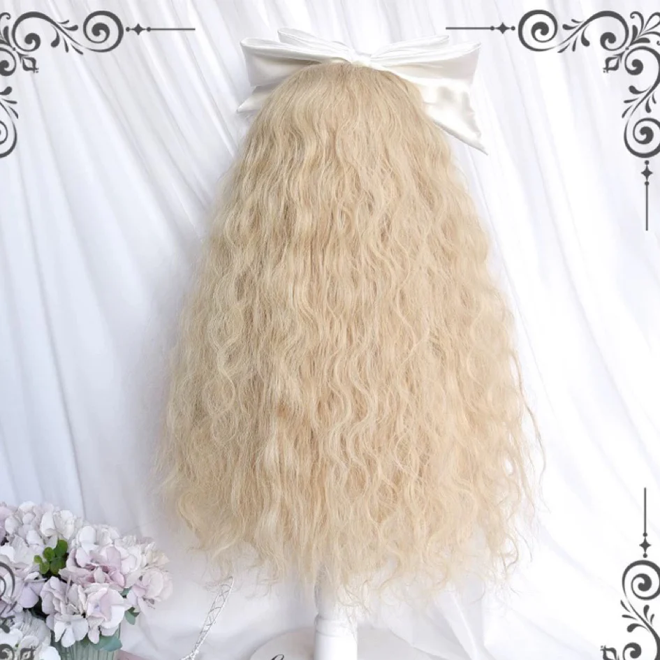 Dark Brown Red Rice Fluffy Wool Curly Wig  HA1085 - Image 5